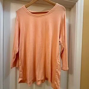 J. Jill Soft Coral Long Sleeve Top